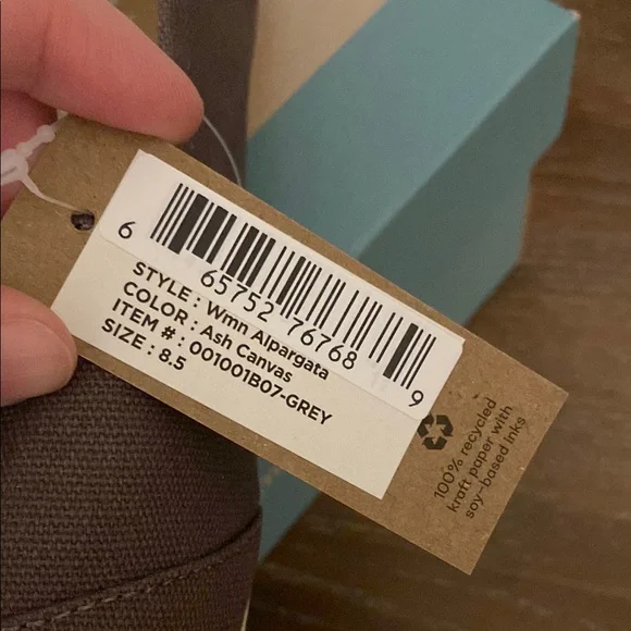 TOMS Brown/Ash Canvas Slip-Ons - Picture 2 of 9